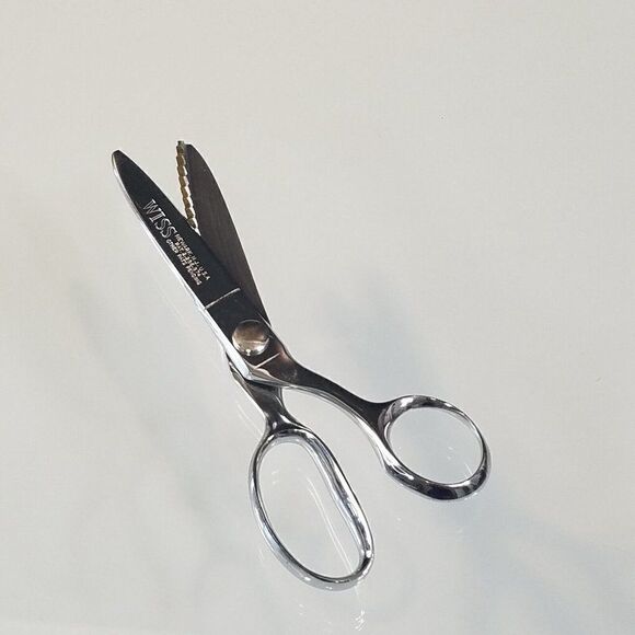 Vintage Wiss Pinking Shears Patent No 2286874 Newark NJ USA Zig Zag Cut Scissors - Picture 3 of 9